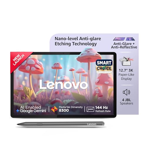 Lenovo Idea Tab Pro with Paper-Like Anti Glare 12.7" 3K 144 Hz Display & Pen Plus (Matte Edition)| 12GB RAM, 256GB ROM|10200mAh with 45W Charger|MediaTek Dimensity 8300|4 JBL Speakers