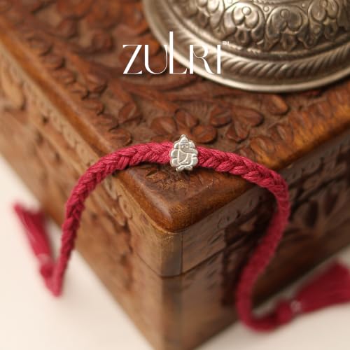 Image of 925 Sterling Silver Shubh Ganesh Luxury Rakhi