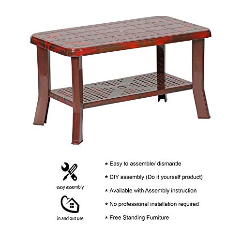 Image of Cello Oasis Coffee Table /Tea Table /Teapoy for living room, Home, Drawing Room, Outdoor| 3 Year Warranty | Rosewood Colour