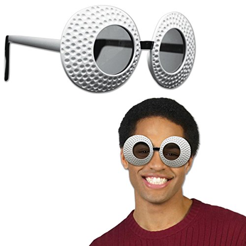 Windy City Novelties Golf Ball Sunglasses - Fun Novelty Eyewear for Golf Parties, Costumes, and Sports Fans