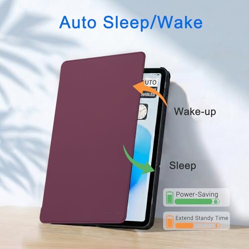 Image of CoBak Case for Samsung Galaxy Tab A11+ Plus 11 inch 2025, Multi-Viewing Angles, All New PU Leather Folio Stand Cover with Auto Sleep Wake Feature for Samsung Galaxy Tab A11+ Tablet 11-inch, Burgundy