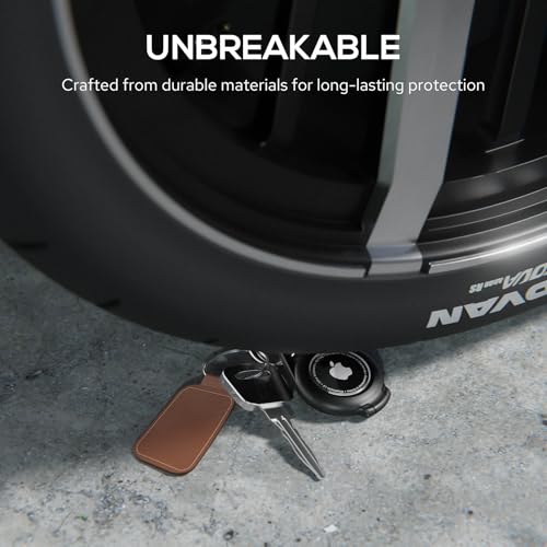 Waterproof Airtag Holder - 4 Pack Airtag Keychain Holder Compatible with Apple AirTags, Ultra Durable Anti-Scratches Protective Case with Keyring for Luggage, Backpack, Pet, Bag, Black - Image 6