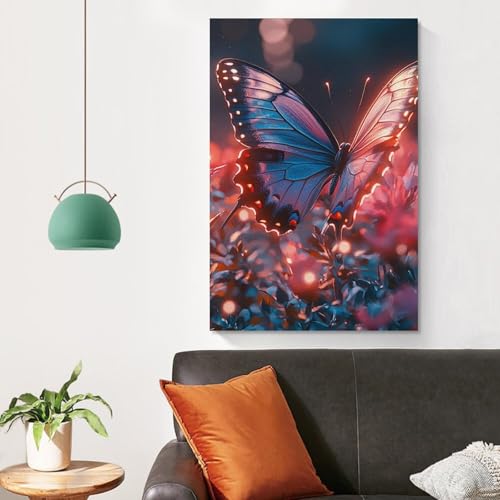 Lienzo de mariposa para decorar el salon y pasillos modernos 4