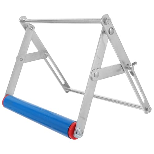 MUCKLILY Supporto per Macchina da Taglio Rulli Regolabile in Altezza 55-135 Mm, Telaio Pieghevole per Lavorazione del Legno, Supporto Stabile per Materiale da Tavolo e Troncatrice