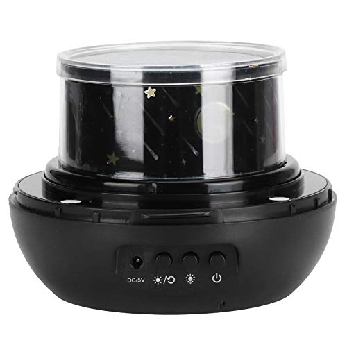 Veilleuse LED projecteur d'étoiles rotatif à 8 modes USB et piles