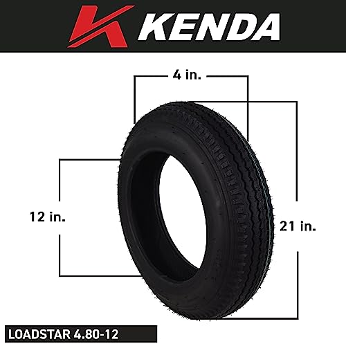 Kenda Load Star Bias Ply Dot Trailer Tire Loadstar With Bottle Opener Key Chain (4.80-12 4 Ply 2 Pack) #TOP1
