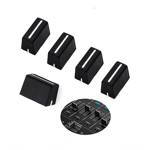 WXYINSPAS 5pcs Universal Fader Knobs Replacement Fader Cap Slider for DJ Controller Mixer Console Pioneer Pioneer DJM?DDJ?XDJ, Denon Numark AKAI RANE VESTAX (Universal Black Hats)