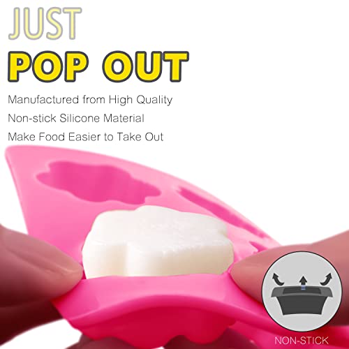 Anaeat Reusable Silicone Molds with Puppy Dog Paw and Bone Shaped, Flexible & Non-Stick Ice Cube Tray, Candy and Chocolate Making Mold for Homemade Baking Dog Treats, Jelly, Biscuit & Cupcake (2 Pack)