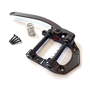 Full Black Bigsby Style Tremolo Unit. Designed to Fit Flat Top Guitars. Screws and Spring Included.