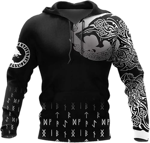 Sweat à capuche Viking pour hommes idéal pour les sorties d'automne