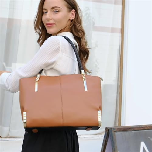 Image of FOXLOVER Large Capacity Tote Handbags for Women, Women's Top-handle Bags Fashion Shoulder Bags Purses Minimalist design