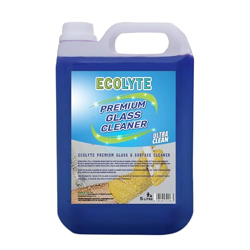 Ecolyte+ Premium Glass Cleaner & Surface Cleaner Liquid Detergent surface cleaner window cleaner and Screen Cleaner Liquid | Kills 99.99% of Germs (5 Liter)