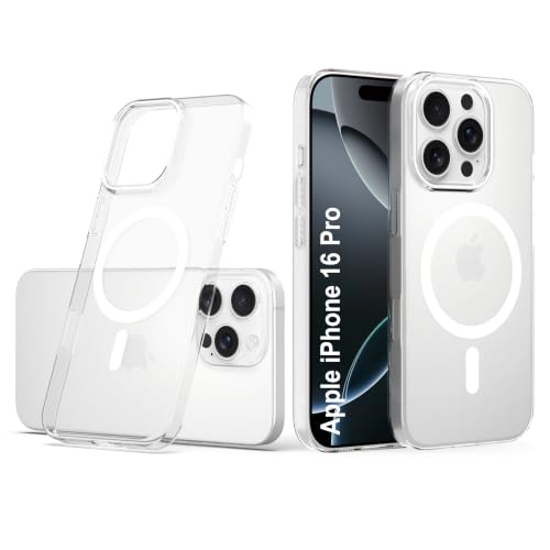 Image of Zapcase Back Case for iPhone 16 Pro | Slim Lifetime Anti-Yellow Crystal-Clear Cover with Elevated Camera Protection & MagSafe Compatibility | Premium German Polycarbonate | Shockproof | Clear
