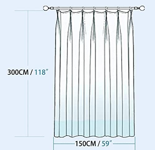 Voile Curtain Panel, White Lace Curtains, Floral Contemporary Window Lace Net Curtain with Scalloped Bottom for Living Room Bedroom Wedding Stage Decor, 57" Drop x 118" Wide (145cmx300cm)