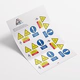 Etiquette pour installation Photovoltaïque, planche de 5 stickers, conforme à la norme UTE C 15-712-3