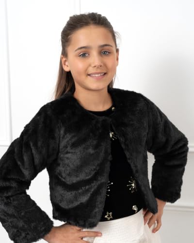 Image of BOLEROSE Girls Faux Fur Bolero Jacket