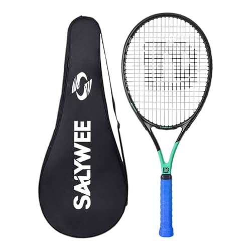 Menolana Carbon Fiber Tennis Racket Carbon Fiber Adult Tennis Racquet Lightweight Equipment Exercise Beginner Friendly Paddle, Blue