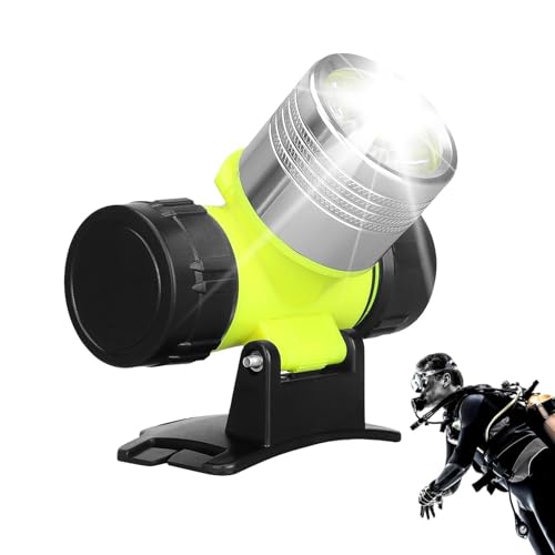 Lámpara Frontal Submarina Para Submarinismo (bucear) | 1000 LED IP68 Impermeable Alta Brillo,Lámpara Frontal De Buceo,Para exploración de cuevas buceo libre caza submarina camping al aire libre