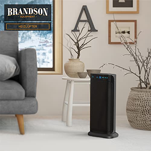 Brandson - 2000W Keramik Heizlüfter leise energiesparend mit Fernbedienung, Kaltstufen und zwei Leistungsstufen, Oszillation, für Betrieb im Büro, Wohnzimmer, Schlafzimmer – Bild 6