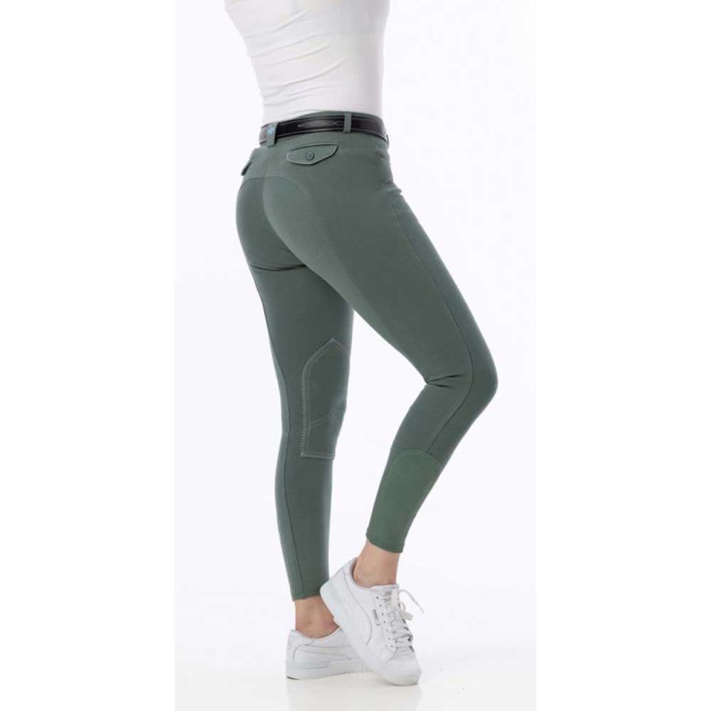 Riding World - Pantalones de equitación para mujer y niños Alexandrie | Pantalones de equitación con ribete en las rodillas de tela | con bolsillos delanteros | Leggings de equitación en seis colores