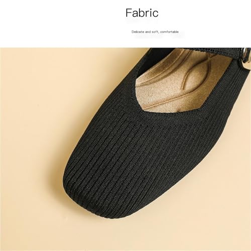 Mary Jane Shoes Women Ballet Flats Shoes Comfortable Soft Square Toe Shallow Mouth Shoes for Women3
