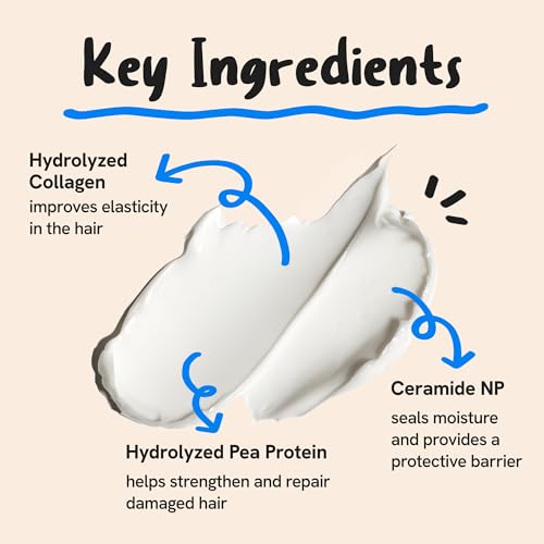 DEAR HAIR Daily Collagen Protein Ceramide Hair Treatment for Dry, Damaged Hair, Bond Repair Deep Conditioning Mask with Hydrolyzed Collagen & Pea Protein, 3.3fl.oz | 100ml - Image 4