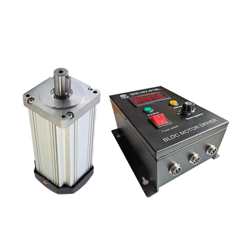 110V/220V 3000/6000rpm 650W 2.07/1.03N.M 80mm Single-Phase Square Brushless DC Motor Low Noise Hall BLDC Motor with Driver Kit (110V-650W 3000RPM)