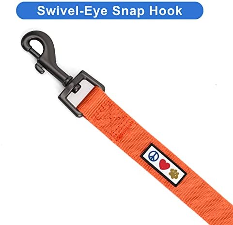 Pawtitas Solid Dog Leash Puppy Training Lead Orange 2-XSmall or Cats Daily Use Outdoor Control Laisse Solide Pour Chien Chiot Chat Orange 1.8 m - 2