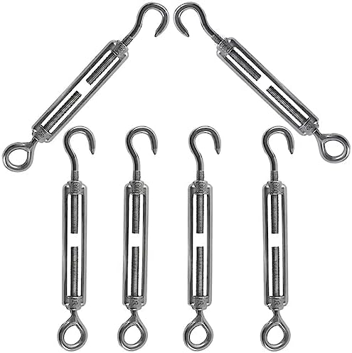 Lot De 5 Tendeurs M4 En Acier Inox 304 - Crochet & œil, Réglage 43mm, Neuf