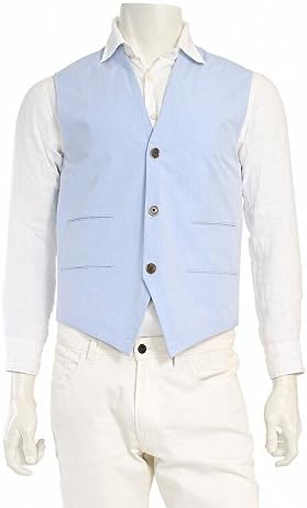 Amazon ポール スミス Paul Smith ベスト ジレ メッシュ コットン 水色 ライトグレー 中古 ベスト 通販