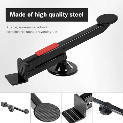 Türheber, Möbelheber, Türheber für Zimmertüren, 360 Grad Drehung Plattenheber, max. Hubkraft 100kg, Montagehilfe zum Türen Anheben, Einstellen, Ausrichten, 33 x 5 x 7.8 cm