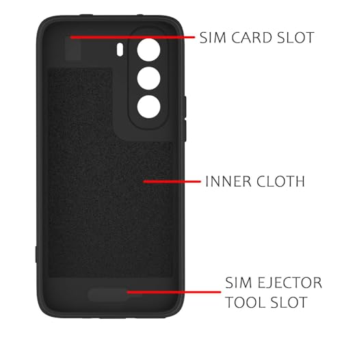 Image of Back Cover Compatible with Realme P4x 5G | MagFit Ring Design (Non-Magnetic) | Shockproof Case | Anti-Slip Grip | Raised Camera Edges | Slim Protective Case for Realme P4x 5G (Matte Black)