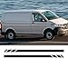 Adesivi per porte laterali per auto Adesivi sportivi da corsa Accessori per auto, per VW Volkswagen Transporter T4 T5 T6 Campervan 2 pezzi