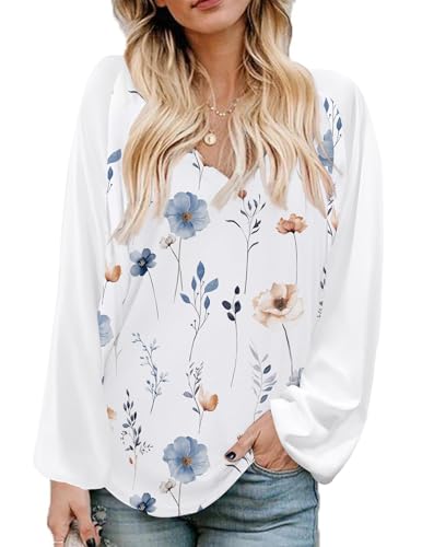 Beyove Boho long sleeve v neck blouse