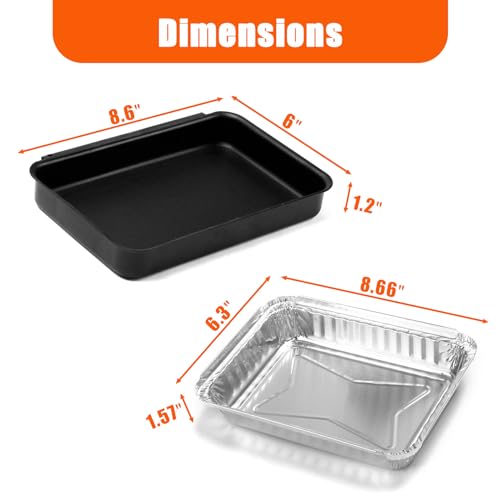 Image of for Weber Drip Pan Replacement 93305 Catch Pan for Weber with 20-Pack 6415 Foil Grease Tray Liners | Grease Catcher for Weber Genesis & Spirit Grills Silver /Gold /Platinum1000-5500 Summit Grills