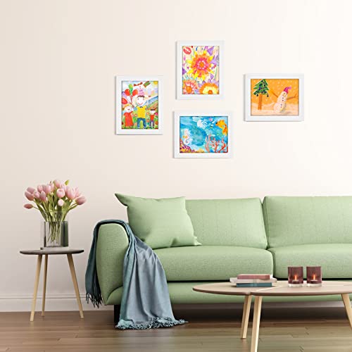 Wuirccx 8.5X11 Kids Art Picture Frame,Front Opening With Hd Glass,Horizontal And Vertical Art Display For Kids Artwork,Photos,Crafts,Drawing Frame(White,1-Pack) #TOP4