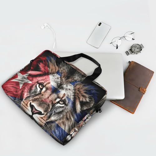 Funda para Laptop 15.6" con Asa y Correa Roja Blanca Azul miniatura 7