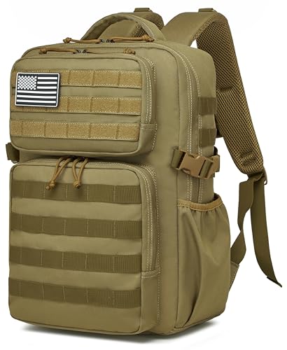 Image of Wotony Military Tactical Backpack for Men Waterproof Daypack 3 Day Assault Pack Molle Bag with Water Bottle Holder