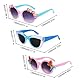 Hifot 3 Stück Einhorn Sonnenbrille für Mädchen, Kunststoffrahmen Rund Schnee Katzenauge Polarisiert Brille, Rave Party Dress up brille für Kinder Alter 3-10