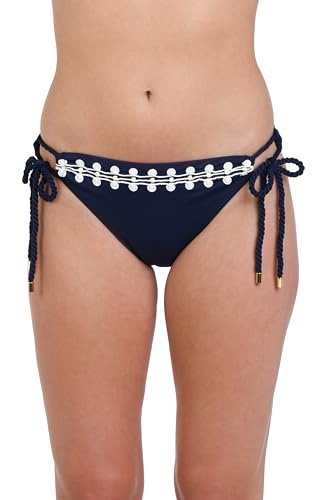 Bas de bikini hipster à nouer slip de bain indigo La Blanca