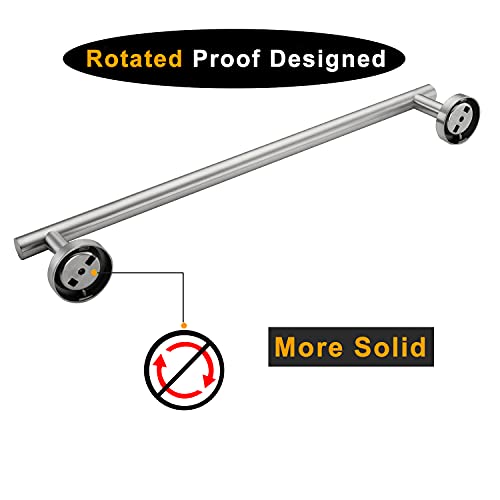 Nolimas Brushed Nickel Bath Towel Bar Single Bars Towel Rack Rod Classic Wall Mounted Sus304 Stainless Steel Bathroom Towel Holder Toilet Kitchen Towel Shelf Single Layer,16 Inches thumb #6
