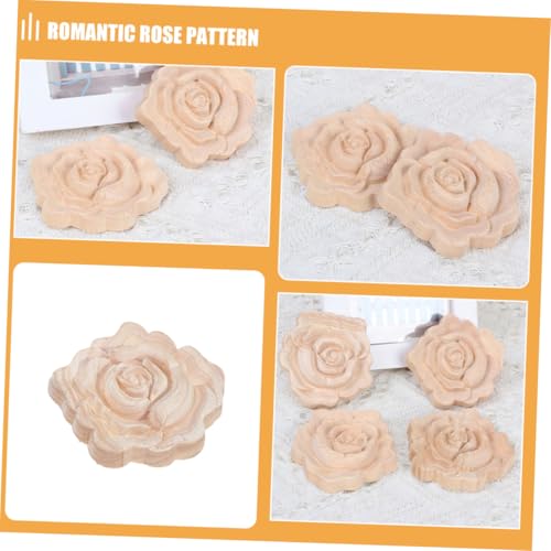 Rosas de madera tridimensionales UKCOCO para tapar imperfecciones y decorar paredes 8