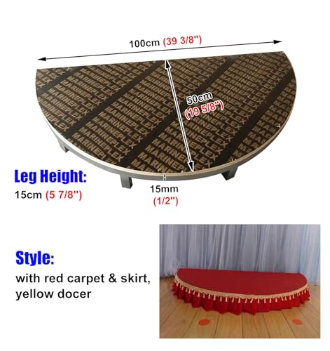 Kids Stage Platform for Performance, Semi-Circle Riser with Skirting ...