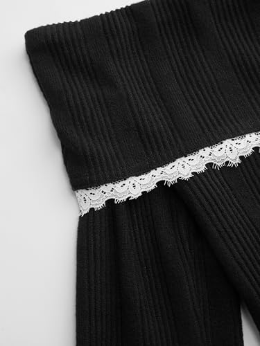 CIDER Womens Off Shoulder Dress Lace Trim Color Block A Line Mini Party Wedding Guest Dresses2