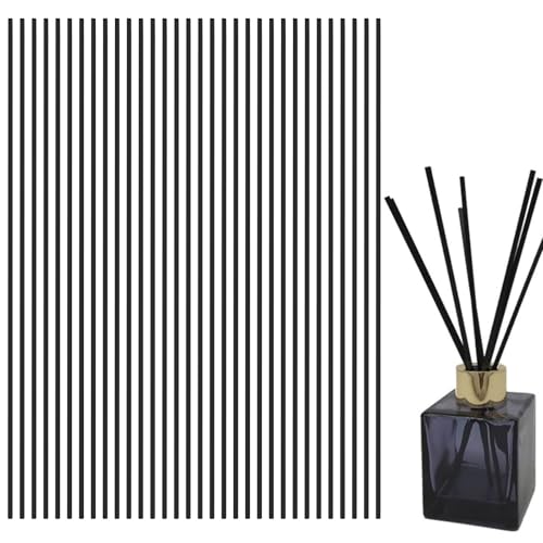 Dongnesi 50 Pcs Black Reed Diffuser Sticks, 30cm X 4mm, Rattan, For Home, Office, Spa