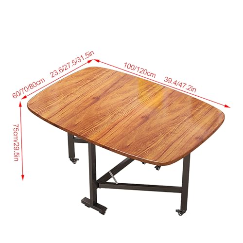 Table à abattant en bois pliante et extensible pour salle à manger