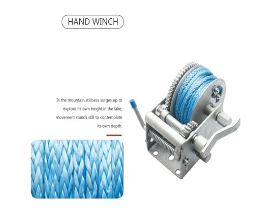 Winche manual de 2200 lbs con cable de acero miniatura 2