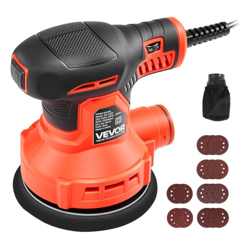 VEVOR Lijadora Orbital 250 W 6 Velocidades 6000-12000 RPM Plato de 127 mm