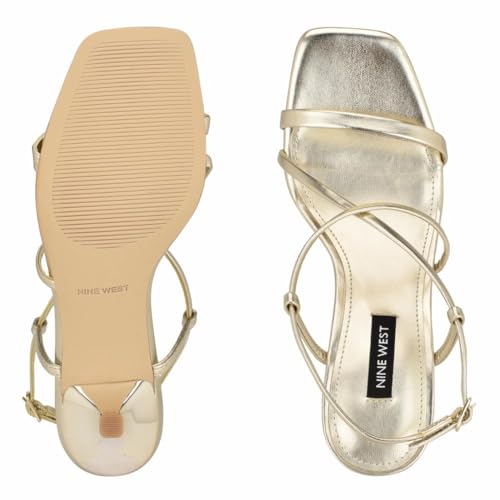 Nine West Women's Haya Heeled Sandal, Platino 710, 6.5 by Nine West - Used condition - Image 4