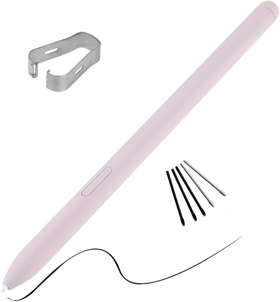 Caneta Touch S-Pen Para Galaxy Tab S6 Lite (Sm-P615 Sm-P620) C/Sensor Pressão + Pontas - Rosa